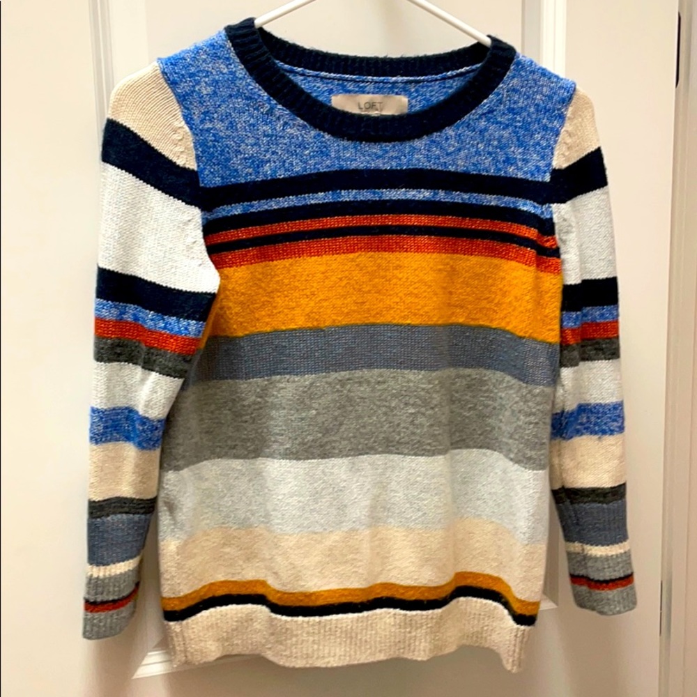 X-small, Loft, sunset pattern, wool sweater